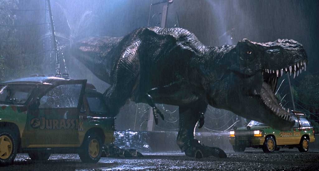 what is CGI in movies Jurassic Park TRex