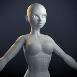 stylized female base mesh