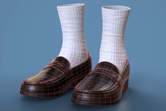 03 3D Shoes Vertex Mode