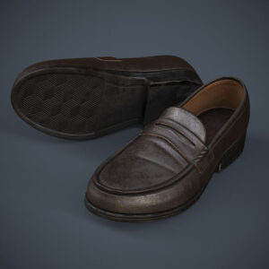 Japanese School Shoes 3D Model